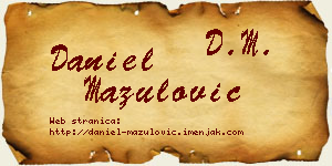 Daniel Mazulović vizit kartica